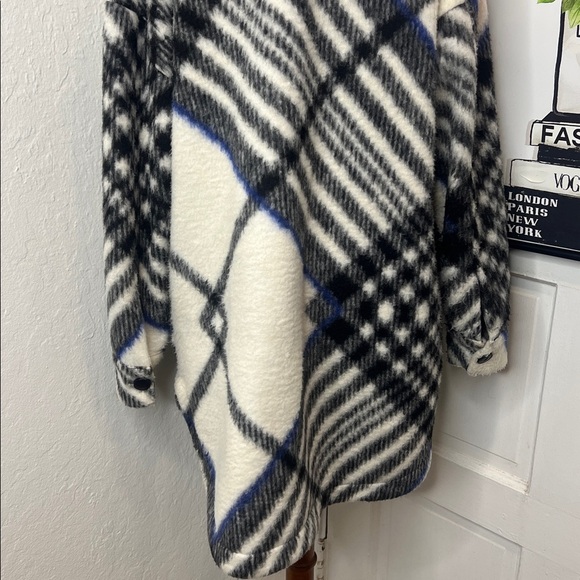 Anine Bing Oakley Multicolored Plaid Oversized Jacket Size XS - Picture 9 of 12
